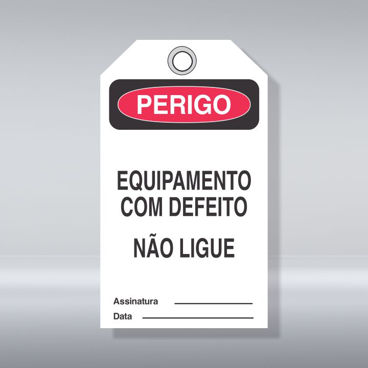 CARTÃO TRAVAMENTO PERIGO | EQUIPAMENTO COM DEFEITO NÃO LIGUE